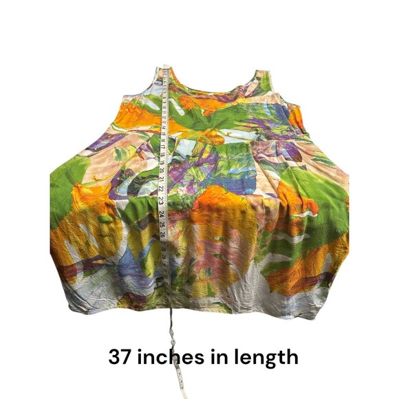 Jams World Tropical Print Sleeveless Dress S Multicolor Lightweight Womens Cloth - Picture 7 of 7